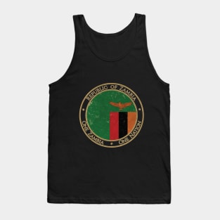 Vintage Republic of Zambia Africa African Flag Tank Top